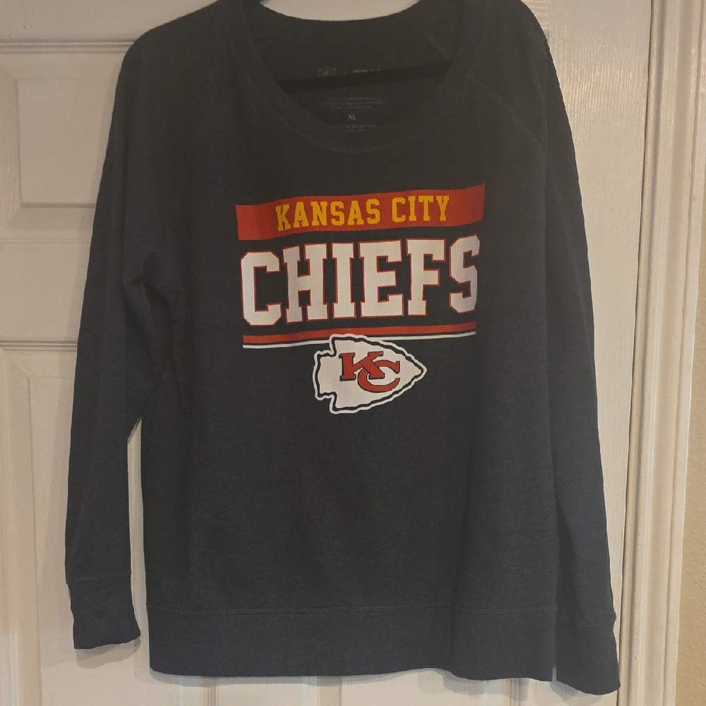 NFL Kansas City Chiefs Gray Long Sleeve Tee